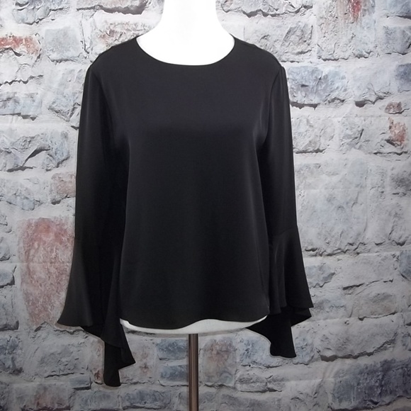 Carmen Marc Valvo Tops - Carmen Marc Valco Long Bell  Sleeve Blouse -10,NWT